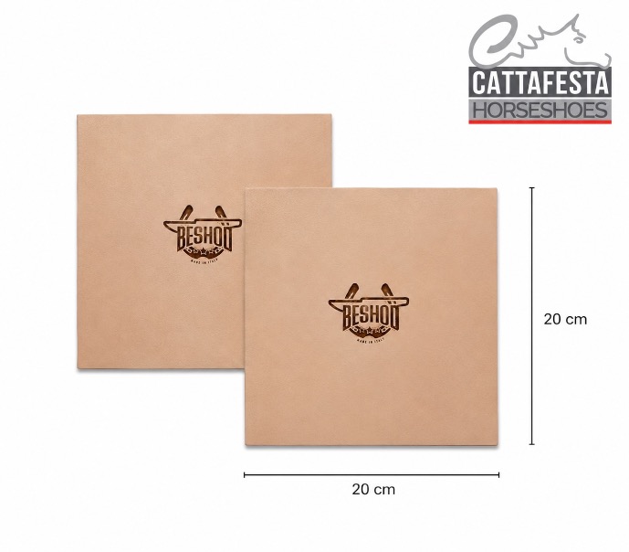 Soletta Cuoio 4,5 mm quadrata 20x20
