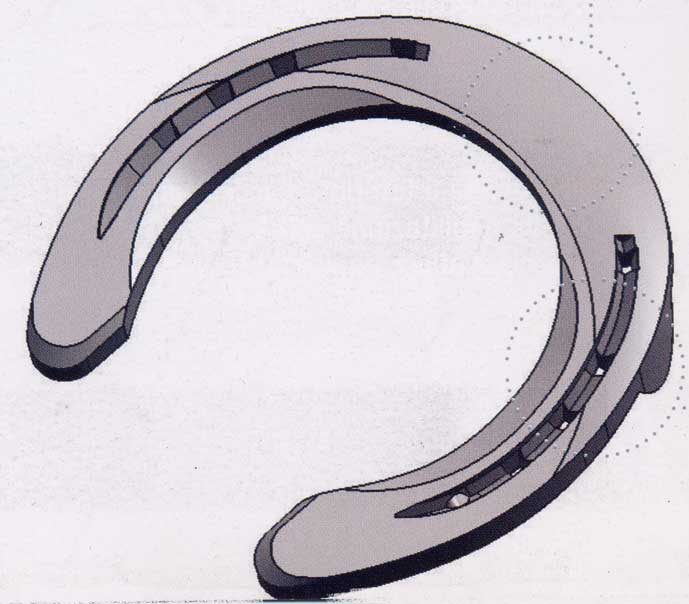 Mustad Ferro EQUI-LIBRIUM  21/23x9 due clip Front_2